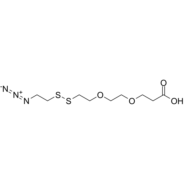 Azido-C2-SS-PEG2-C2-acid Chemical Structure Azido-C2-SS-PEG2-C2-acid