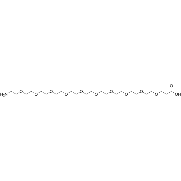 Amino-PEG10-acid Chemical Structure Amino-PEG10-acid