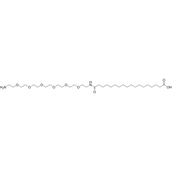 Amino-PEG6-amido-C16-COOH(Synonyms: 17-(Amino-PEG6-ethylcarbamoyl)heptadecanoic acid)