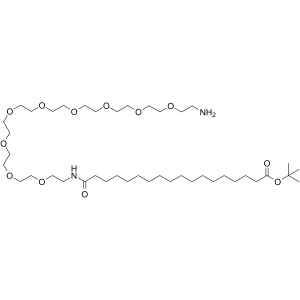 Amino-PEG9-amido-C16-Boc(Synonyms: 17-(Amino-PEG9-ethylcarbamoyl)heptadecanoic t-butyl ester)