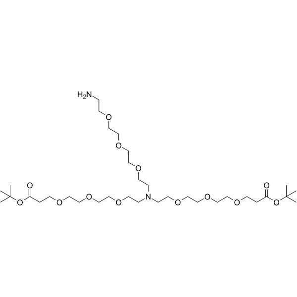 N-(Amino-PEG3)-N-bis(PEG3-Boc) Chemical Structure N-(Amino-PEG3)-N-bis(PEG3-Boc)