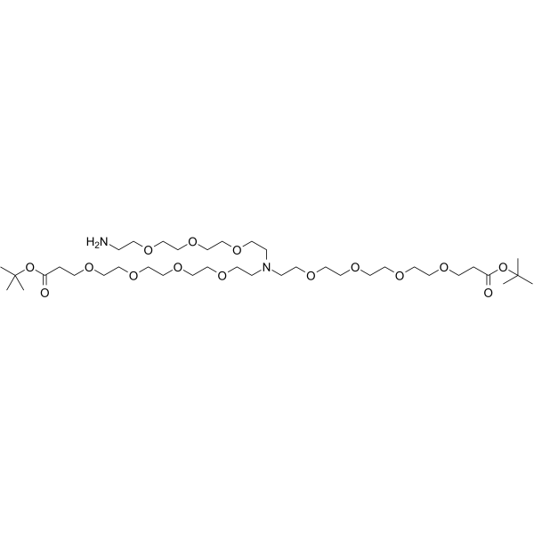 N-(Amino-PEG3)-N-bis(PEG4-Boc) Chemical Structure N-(Amino-PEG3)-N-bis(PEG4-Boc)