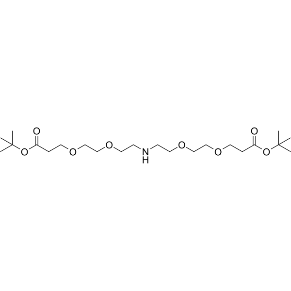 NH-bis(PEG2-C2-Boc) Chemical Structure NH-bis(PEG2-C2-Boc)