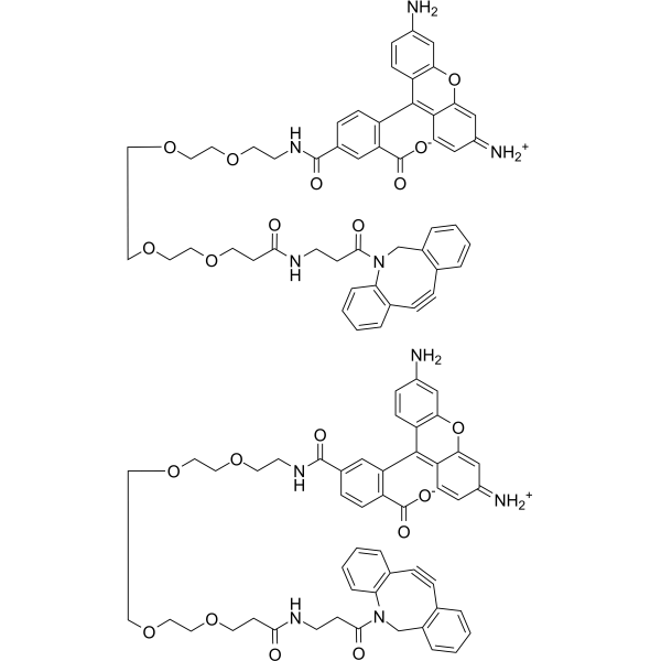 Carboxyrhodamine 110-PEG4-DBCO Chemical Structure Carboxyrhodamine 110-PEG4-DBCO