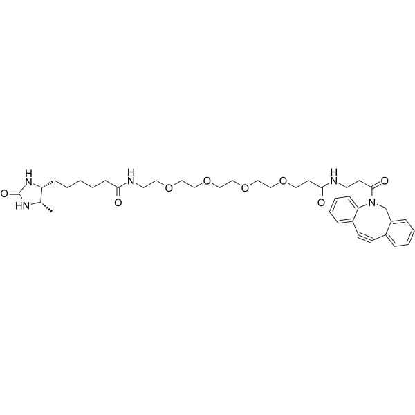 DBCO-PEG4-Desthiobiotin Chemical Structure DBCO-PEG4-Desthiobiotin