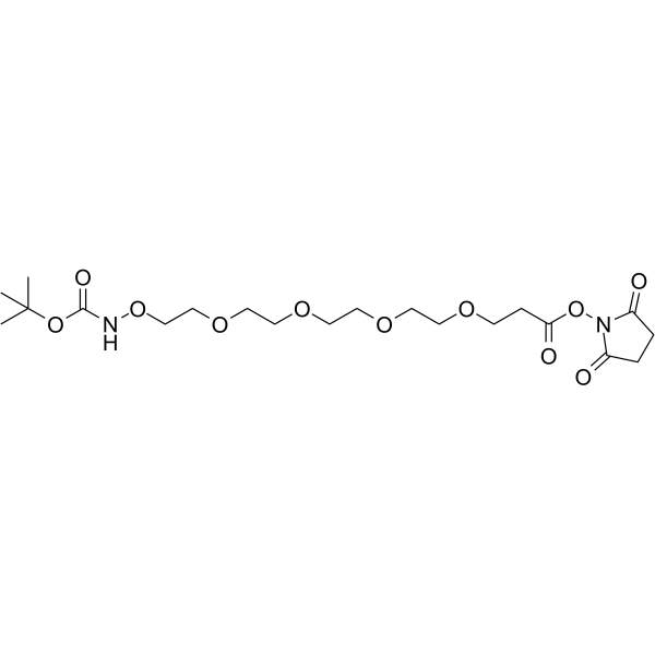 t-Boc-Aminooxy-PEG4-NHS ester Chemical Structure t-Boc-Aminooxy-PEG4-NHS ester