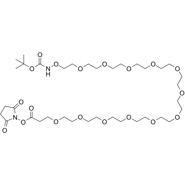 t-Boc-Aminooxy-PEG12-NHS ester Chemical Structure t-Boc-Aminooxy-PEG12-NHS ester