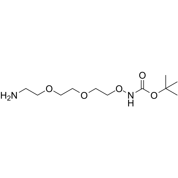 Boc-Aminooxy-PEG2-C2-amine Chemical Structure Boc-Aminooxy-PEG2-C2-amine