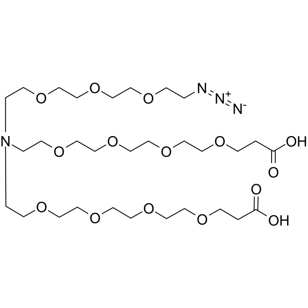 N-(Azido-PEG3)-N-bis(PEG4-acid) Chemical Structure N-(Azido-PEG3)-N-bis(PEG4-acid)