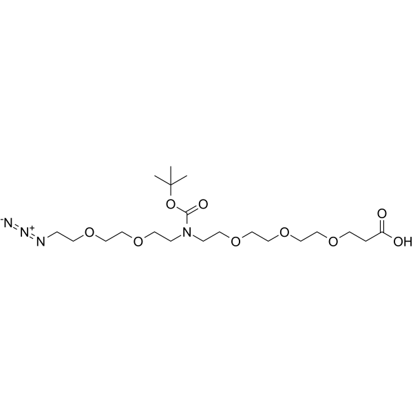 N-(Azido-PEG2)-N-Boc-PEG3-acid Chemical Structure N-(Azido-PEG2)-N-Boc-PEG3-acid