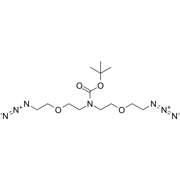 N-Boc-N-bis(C2-PEG1-azide) Chemical Structure N-Boc-N-bis(C2-PEG1-azide)