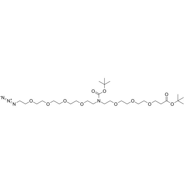 N-Azido-PEG4-N-Boc-N-PEG3-Boc Chemical Structure N-Azido-PEG4-N-Boc-N-PEG3-Boc