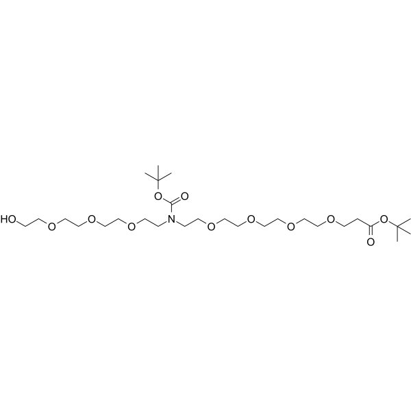 N-(Hydroxy-PEG3)-N-Boc-PEG4-Boc Chemical Structure N-(Hydroxy-PEG3)-N-Boc-PEG4-Boc(Synonyms: N-(Hydroxy-PEG3)-N-Boc-PEG4-t-butyl ester)