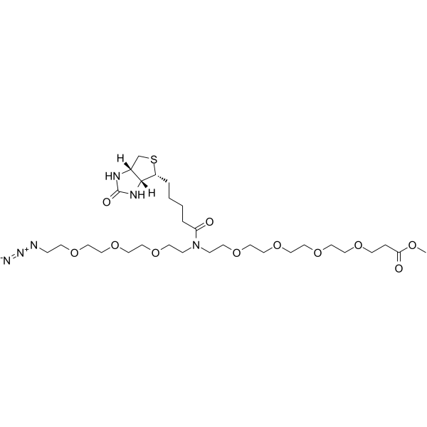 N-(Azido-PEG3)-N-Biotin-PEG4-methyl ester Chemical Structure N-(Azido-PEG3)-N-Biotin-PEG4-methyl ester