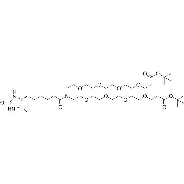 N-Desthiobiotin-N-bis(PEG4-t-butyl ester) Chemical Structure N-Desthiobiotin-N-bis(PEG4-t-butyl ester)