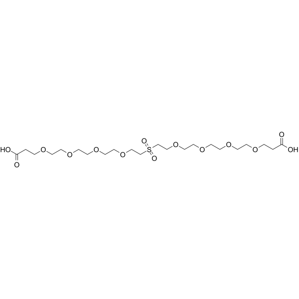 Sulfone-Bis-PEG4-acid Chemical Structure Sulfone-Bis-PEG4-acid