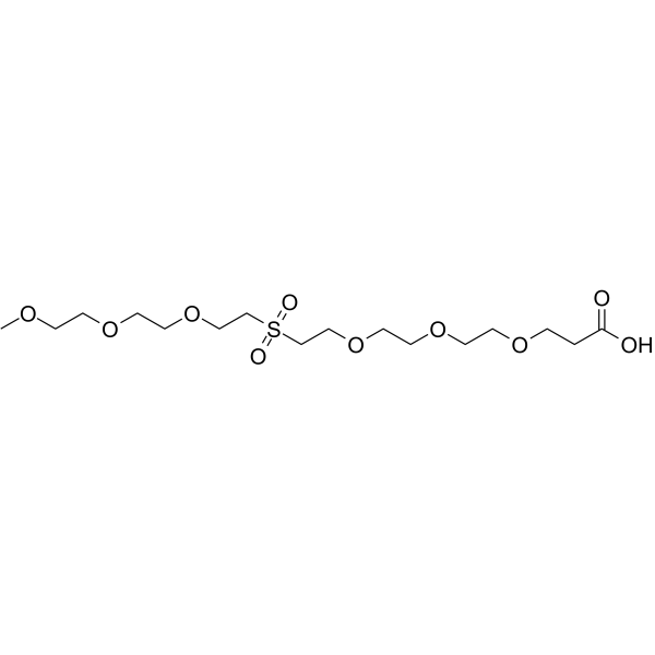 m-PEG3-Sulfone-PEG3-acid Chemical Structure m-PEG3-Sulfone-PEG3-acid