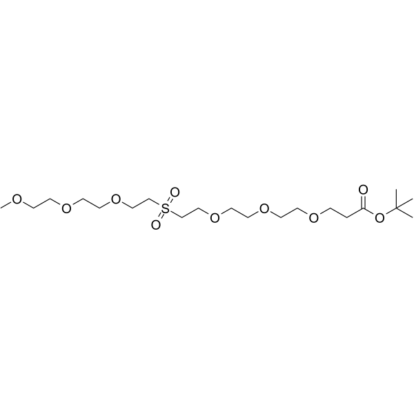 m-PEG3-Sulfone-PEG3-Boc Chemical Structure m-PEG3-Sulfone-PEG3-Boc