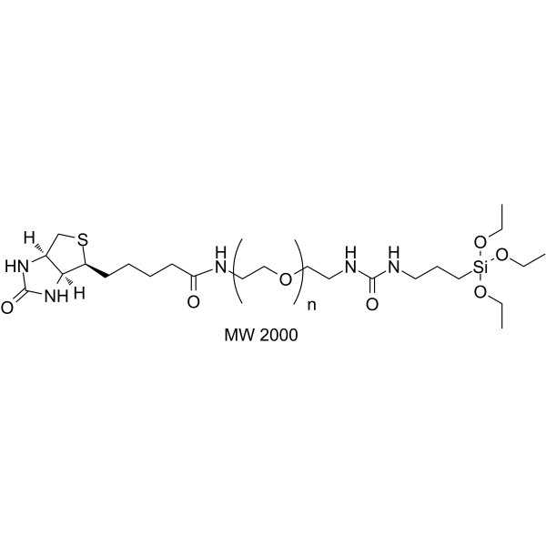 Biotin-PEG-triethoxysilane (MW 2000) Chemical Structure Biotin-PEG-triethoxysilane (MW 2000)