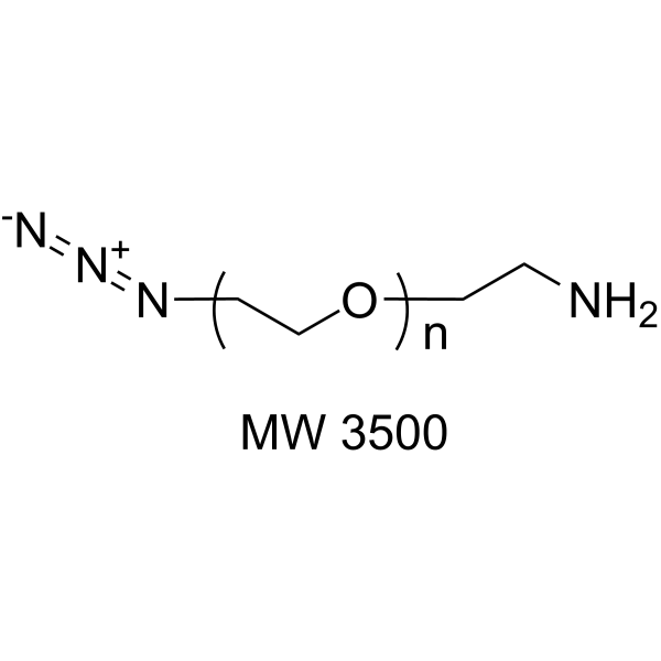 Azide-PEG-amine (MW 3500) Chemical Structure Azide-PEG-amine (MW 3500)