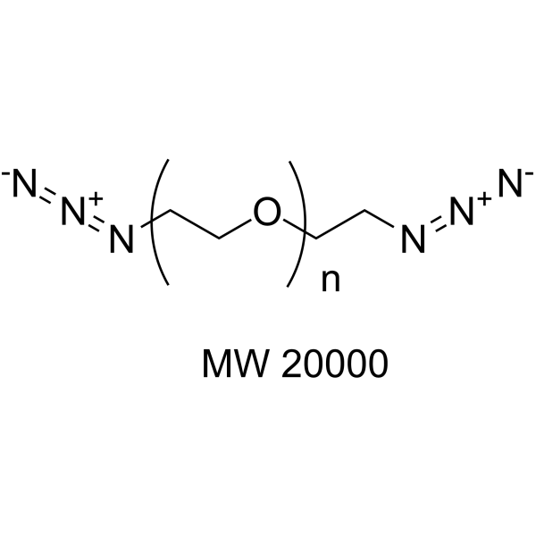 Azide-PEG-azide (MW 20000) Chemical Structure Azide-PEG-azide (MW 20000)