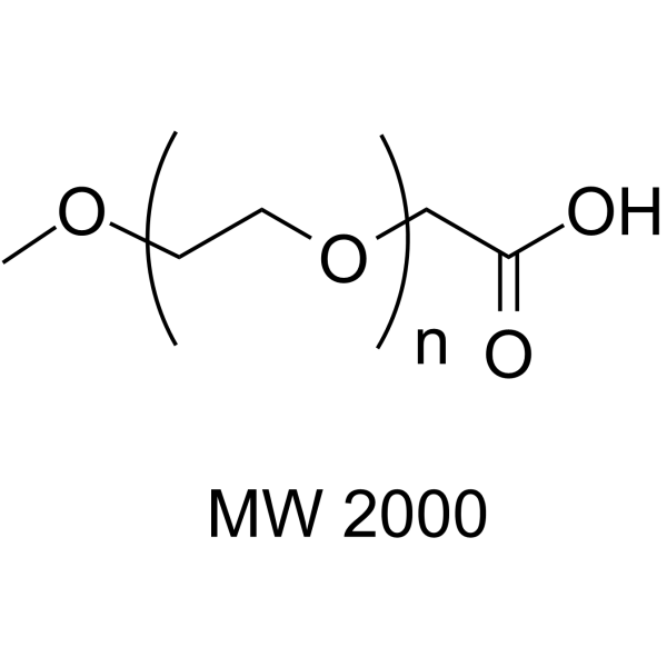 m-PEG-CH2COOH (MW 2000) Chemical Structure m-PEG-CH2COOH (MW 2000)