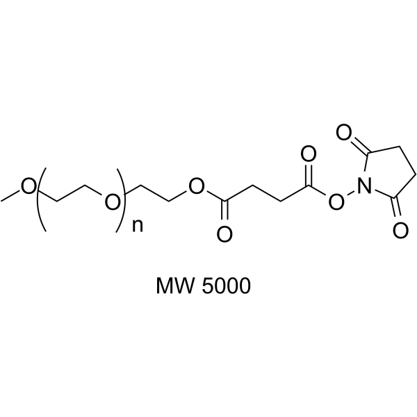m-PEG-Succinimidyl Succinate (MW 5000) Chemical Structure m-PEG-Succinimidyl Succinate (MW 5000)