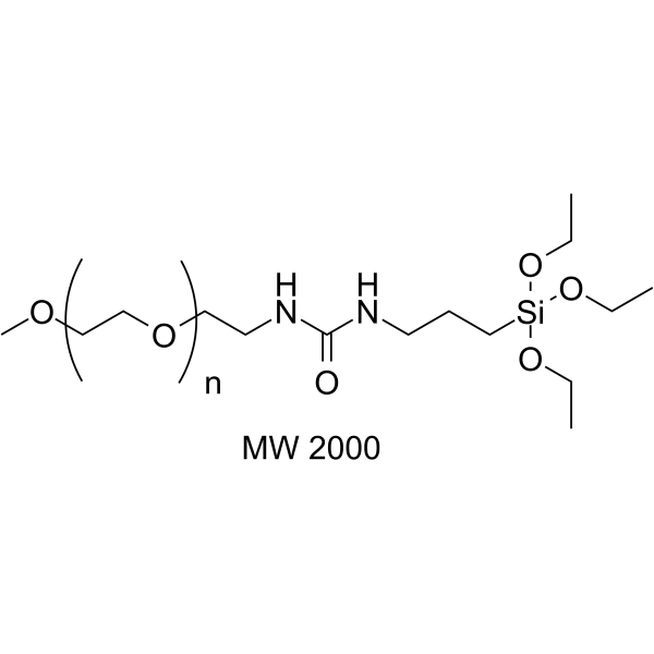 m-PEG-triethoxysilane (MW 2000) Chemical Structure m-PEG-triethoxysilane (MW 2000)