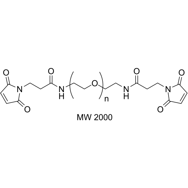 Mal-PEG-mal (MW 2000) Chemical Structure Mal-PEG-mal (MW 2000)