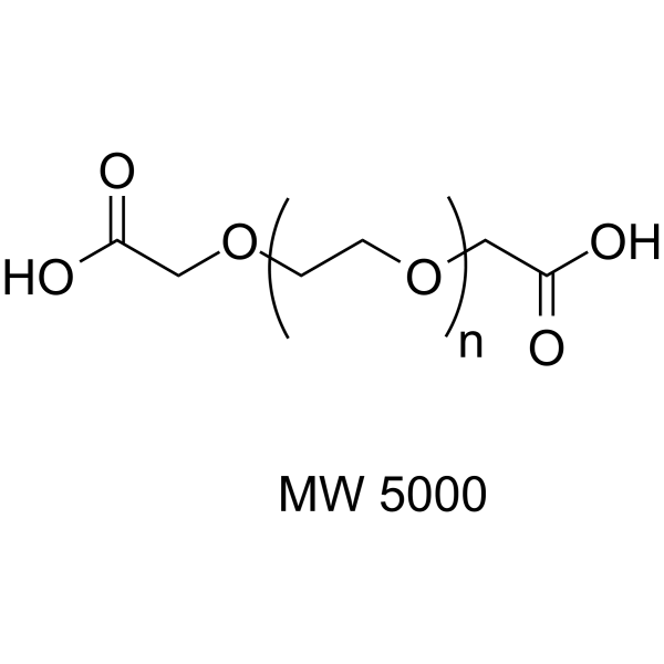 Carboxymethyl-PEG-Carboxymethyl (MW 5000) Chemical Structure Carboxymethyl-PEG-Carboxymethyl (MW 5000)