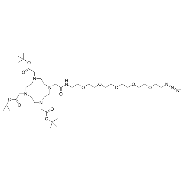 DOTA-(t-butyl)3-PEG5-azide Chemical Structure DOTA-(t-butyl)3-PEG5-azide