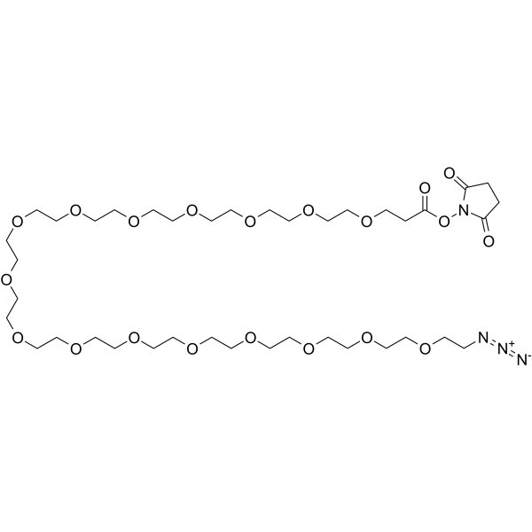 Azido-PEG16-NHS ester Chemical Structure Azido-PEG16-NHS ester