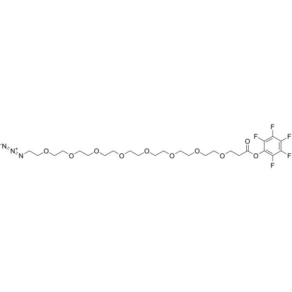 Azido-PEG8-PFP ester Chemical Structure Azido-PEG8-PFP ester