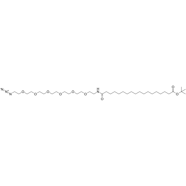 Azide-PEG6-amido-C16-Boc(Synonyms: 17-(Azide-PEG6-ethylcarbamoyl)heptadecanoic t-butyl ester)