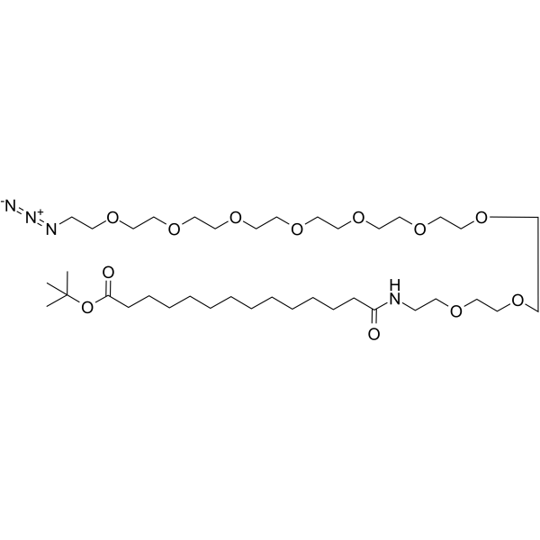 Azide-PEG9-amido-C12-Boc(Synonyms: 13-(Azide-PEG9-ethylcarbamoyl)tridecanoic t-butyl ester)