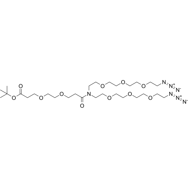 N-(Boc-PEG2)-N-bis(PEG3-azide)
