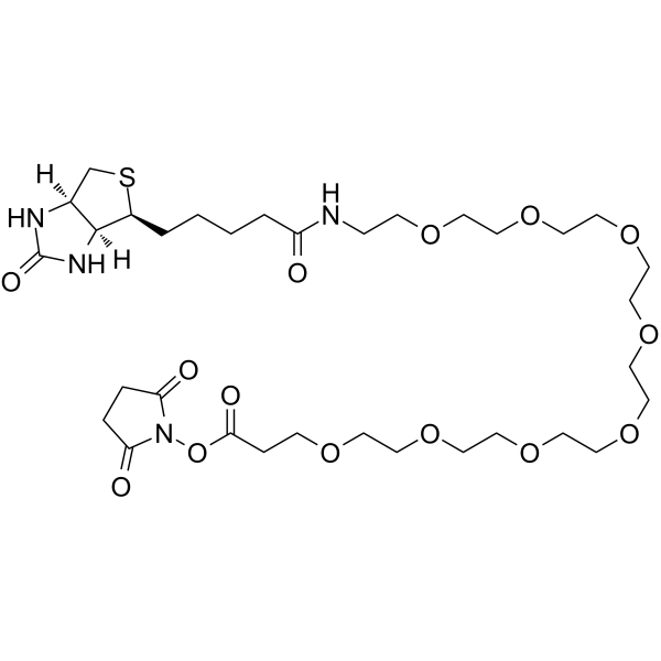 Biotin-PEG8-NHS ester Chemical Structure Biotin-PEG8-NHS ester
