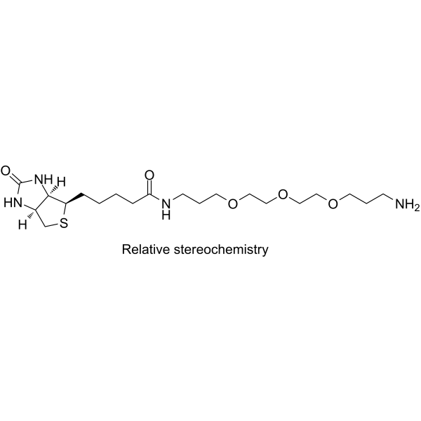 rel-Biotin-PEG3-C3-NH2 Chemical Structure rel-Biotin-PEG3-C3-NH2