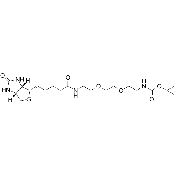 Biotin-PEG2-NH-Boc Chemical Structure Biotin-PEG2-NH-Boc
