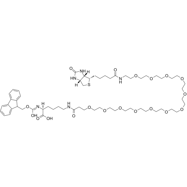 Fmoc-Lys (biotin-PEG12)-OH Chemical Structure Fmoc-Lys (biotin-PEG12)-OH