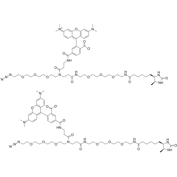 (5,6)TAMRA-PEG3-Azide-PEG3-Desthiobiotin