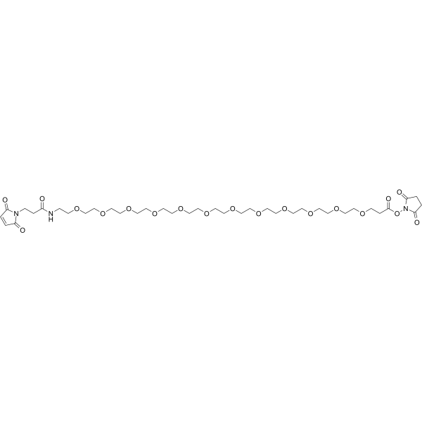 Mal-amido-PEG12-NHS ester Chemical Structure Mal-amido-PEG12-NHS ester