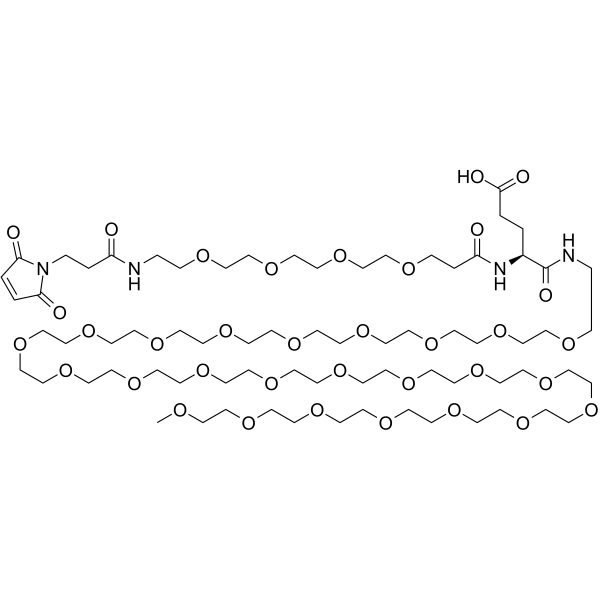 Mal-PEG4-Glu(OH)-NH-m-PEG24 Chemical Structure Mal-PEG4-Glu(OH)-NH-m-PEG24
