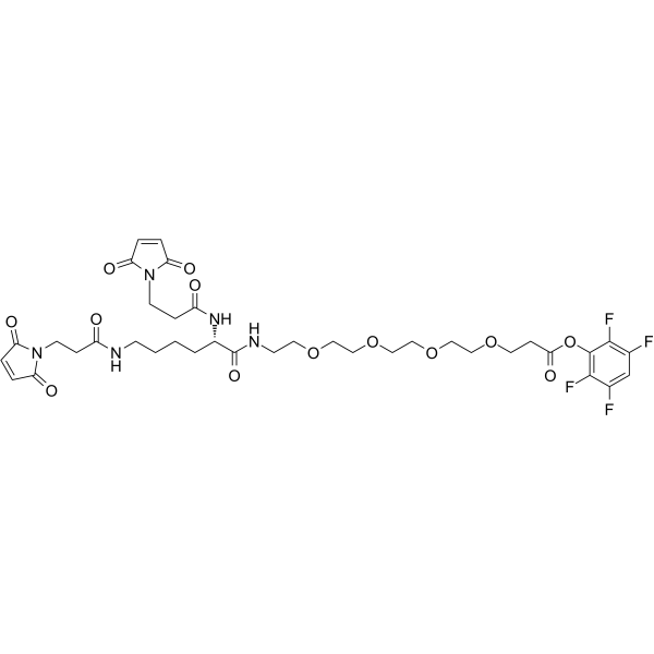 Bis-Mal-Lysine-PEG4-TFP ester Chemical Structure Bis-Mal-Lysine-PEG4-TFP ester