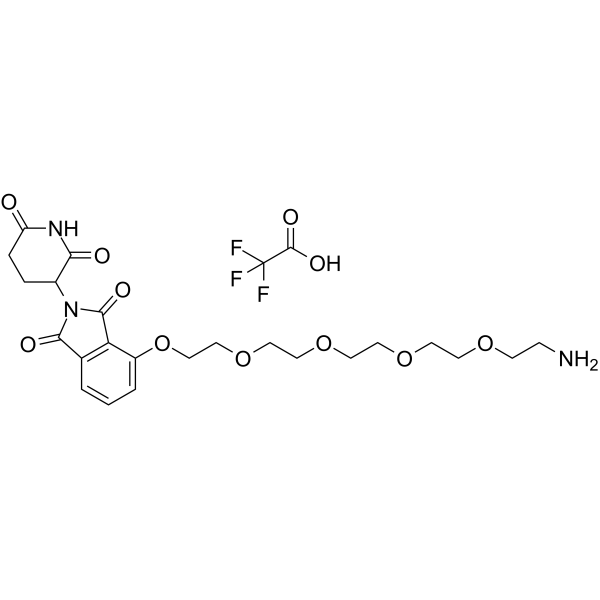 Thalidomide-O-PEG4-amine TFA Chemical Structure Thalidomide-O-PEG4-amine TFA