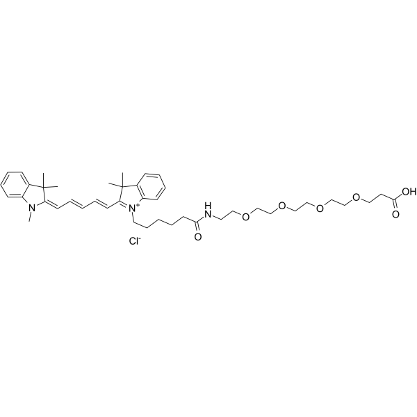 Cy5-PEG4-acid Chemical Structure Cy5-PEG4-acid