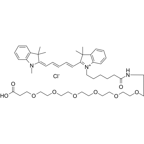 Cy5-PEG6-acid Chemical Structure Cy5-PEG6-acid