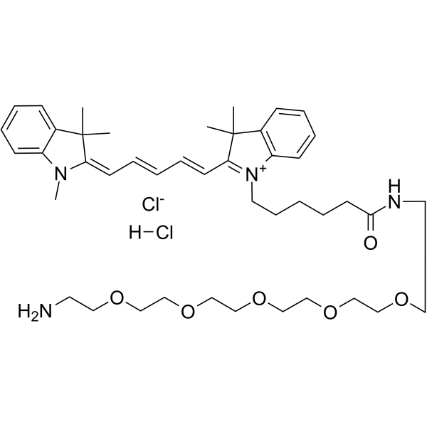 Cy5-PEG5-amine hydrochloride Chemical Structure Cy5-PEG5-amine hydrochloride