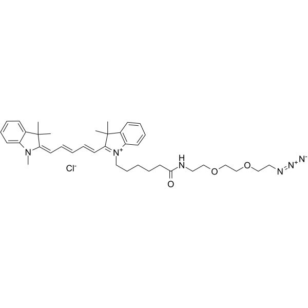 N-Methyl-N'-(azido-PEG2-C5)-Cy5 Chemical Structure N-Methyl-N