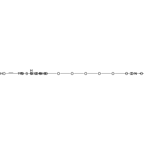 Fluorescein-PEG6-bis-NHS ester Chemical Structure Fluorescein-PEG6-bis-NHS ester